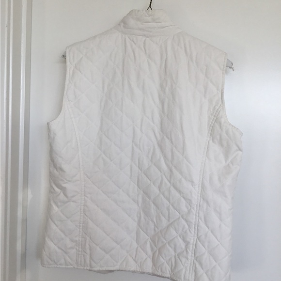 Liz Claiborne Quilted White Puffer Vest Size Medium $20 - Picture 5 of 9